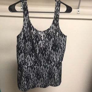 Express Lace Peplum Tank